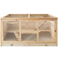 Wooden Small Animal Cage with Openable Wire Mesh Roof for Rodents