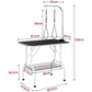 Foldable Dog Grooming Table Adjustable Arm 2 Straps Storage Basket Large Non Slip Work Surface Supports Up to 220lbs