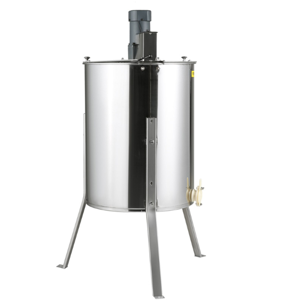Electric Stainless Steel Honey Extractor 4/8 Frame Centrifuge Honey Separator with Lid 140W Adjustable Height Beekeeping Equipment