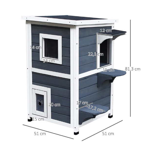 Weatherproof Outdoor Cat House Durable Shelter for Cats