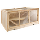 Wooden Small Animal Cage with Openable Wire Mesh Roof for Rodents