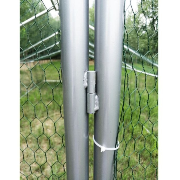 Chicken Run Coop - 344 Sq Ft 8x4x9 ft Galvanized Steel Wire Mesh 1.5 Inch Mesh Size