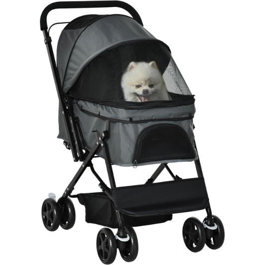 Dog Stroller with 4 Swivel Wheels Pet Stroller for Small Dogs and Puppies