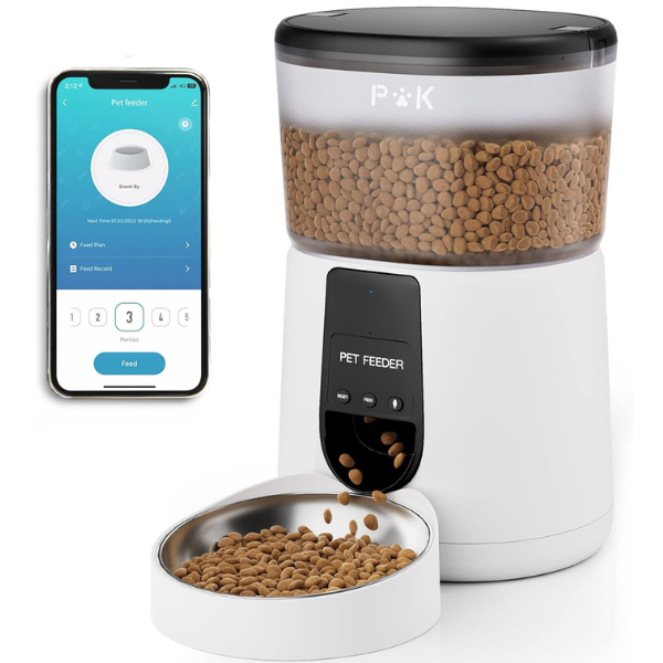 Smart Automatic Cat Food Dispenser Connected WiFi Cat Feeder for Portion Control