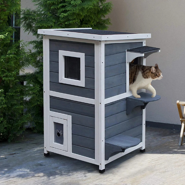 Weatherproof Outdoor Cat House Durable Shelter for Cats