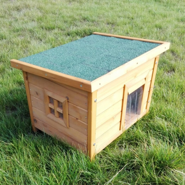 Wooden Cat House Indoor Outdoor Pet Shelter for Cats