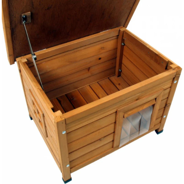 Wooden Cat House Indoor Outdoor Pet Shelter for Cats