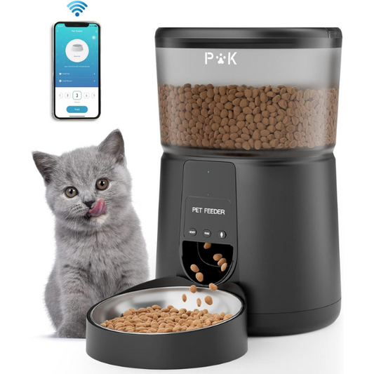 Smart Automatic Cat Food Dispenser Connected WiFi Cat Feeder for Portion Control