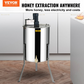 Electric Stainless Steel Honey Extractor 4/8 Frame Centrifuge Honey Separator with Lid 140W Adjustable Height Beekeeping Equipment