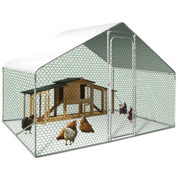 Chicken Coop Run 65 Sq Ft Wire Mesh Pen 3x2 Ft Galvanized Steel Enclosure
