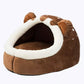 Bear Shaped Cat Bed Cozy Plush Soft Pet Sleeping Mat for Cats