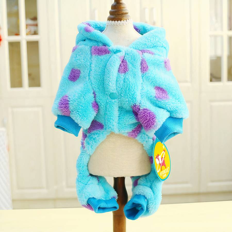 Cute Thick Hoodie Dog Coat Warm Winter Jacket for Small Medium Dogs