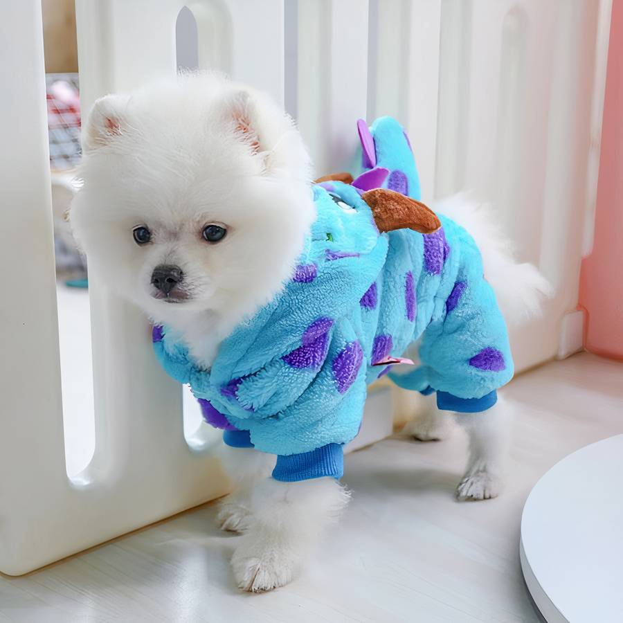 Cute Thick Hoodie Dog Coat Warm Winter Jacket for Small Medium Dogs