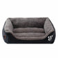 XXL Dog Bed Rectangular Cotton Basket with Paw Print Pattern