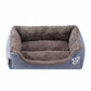 XXL Dog Bed Rectangular Cotton Basket with Paw Print Pattern