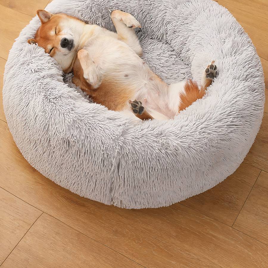 XXL Plush Round Dog Bed Cozy Soft Pet Basket
