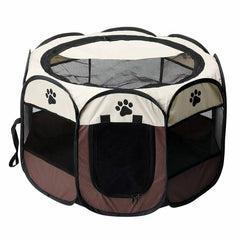 Dog Playpen Fence Enclosure Portable Pet Exercise Yard for Small Medium Large Dogs