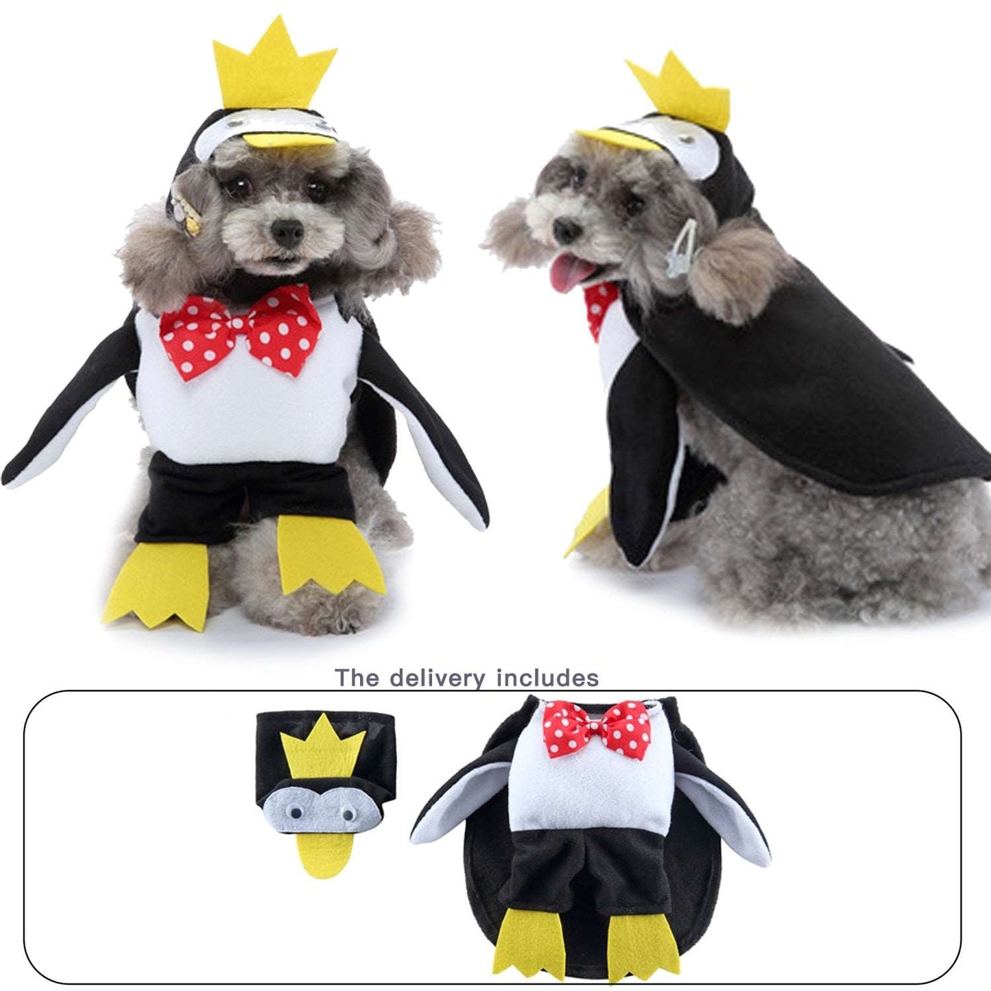 Penguin Costume for Dogs and Cats Pet Halloween Outfit