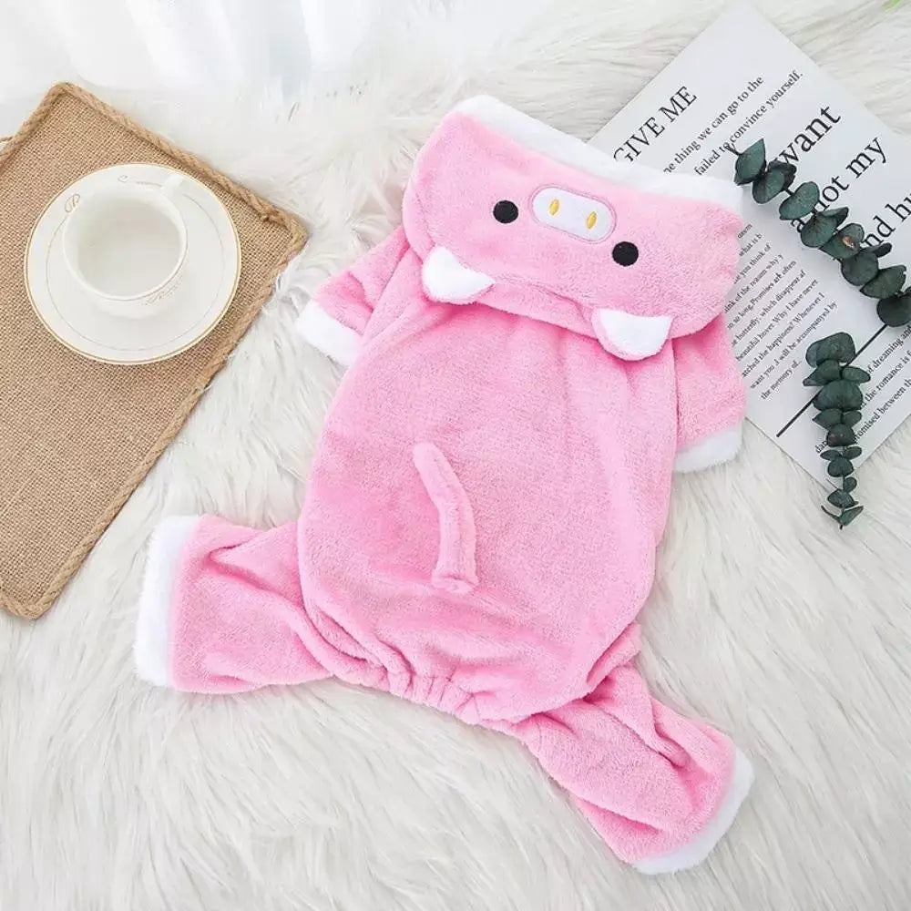 Cow Print Cat Onesie Costume with Hood Animal Pajamas for Kids and Adults