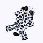 Cow Print Cat Onesie Costume with Hood Animal Pajamas for Kids and Adults