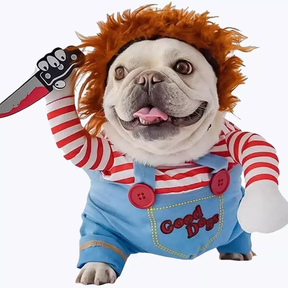 Chucky Cat Halloween Costume Kids Scary Doll Dress Up
