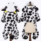 Cow Print Cat Onesie Costume with Hood Animal Pajamas for Kids and Adults