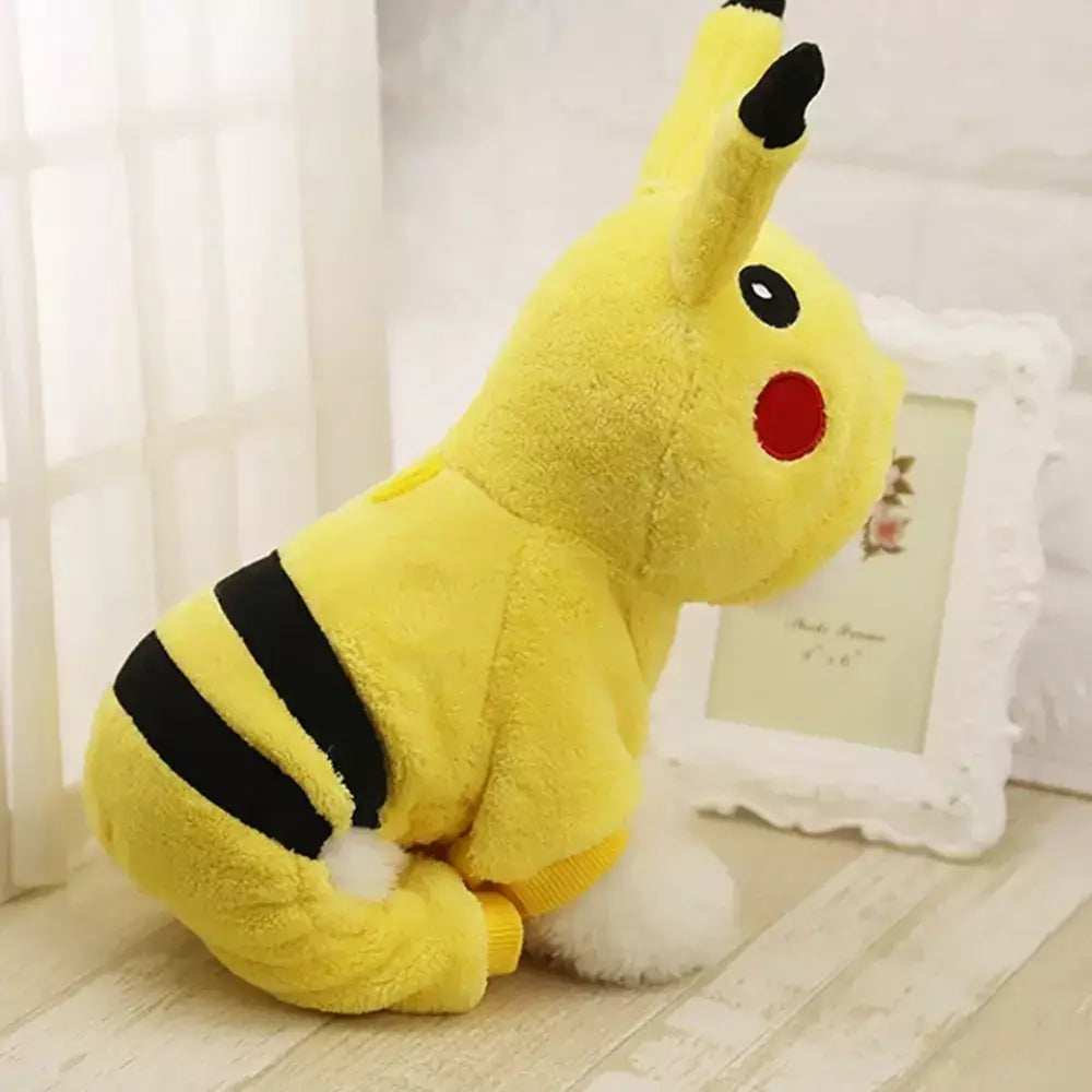 Pikachu Cat Costume Cute Pokemon Pet Outfit for Cats