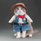 Cat Cowboy Costume pet costume western outfit for cats