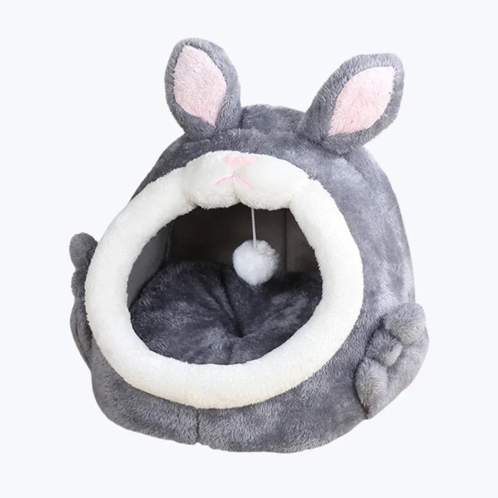 Rabbit Shaped Cat Bed Cozy Pet Sleeping Spot for Cats