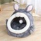 Rabbit Shaped Cat Bed Cozy Pet Sleeping Spot for Cats