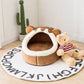 Bear Shaped Cat Bed Cozy Plush Soft Pet Sleeping Mat for Cats