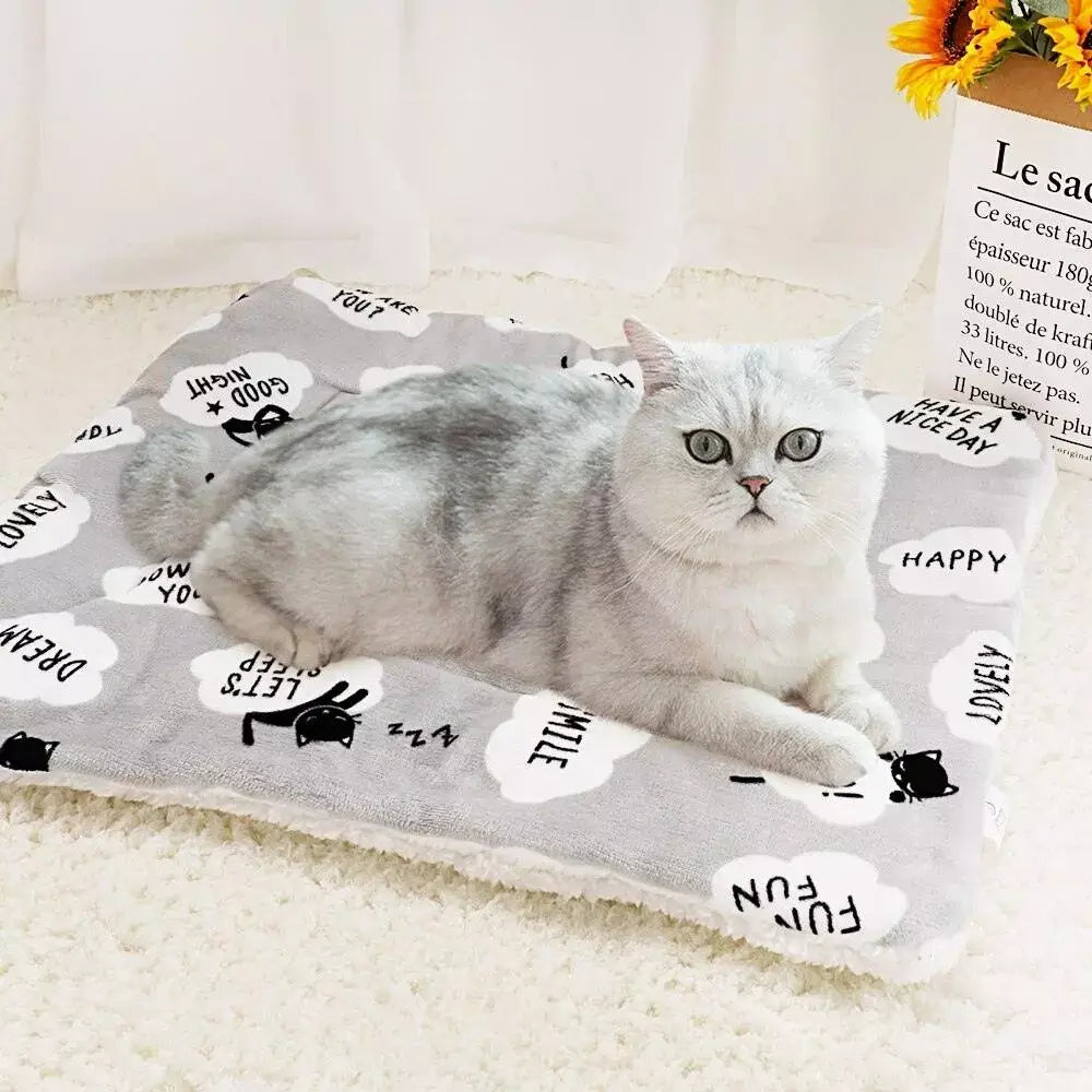 Cat Blanket Soft Cozy Pet Bed Cover