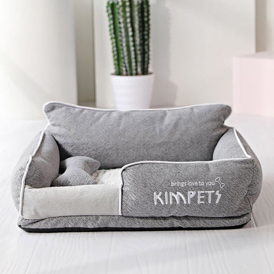 Soft Fluffy Dog Sofa Bed Plush Pet Couch for Small Dogs