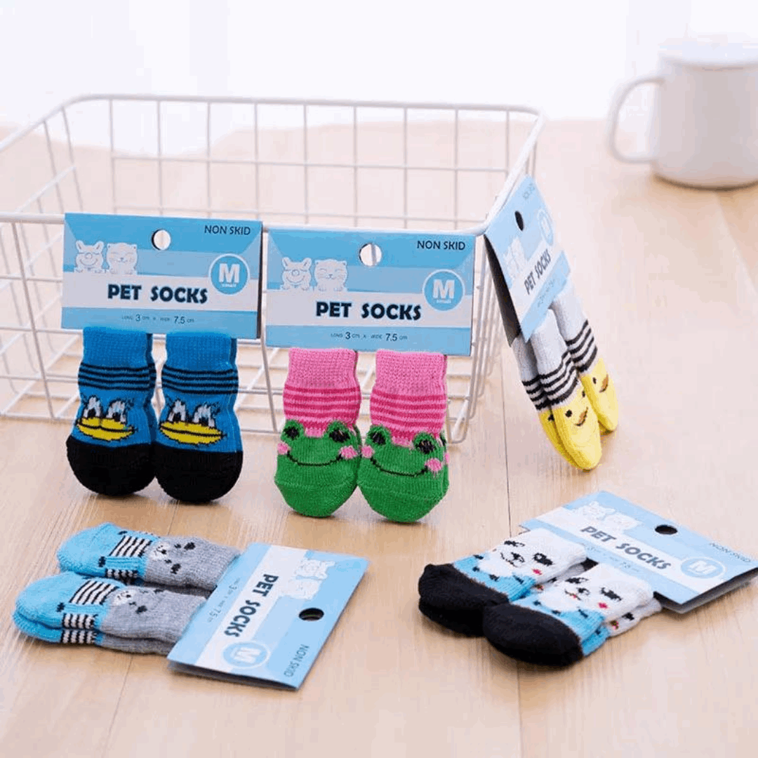 Dog Socks Frog Pattern Cute Pet Socks for Small Medium Large Dogs