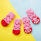 Dog Socks Pink Heart Pattern Cute Paw Protector Socks for Small Medium Large Dogs