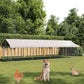 Outdoor Dog Kennel with Galvanized Steel Roof and Polyethylene Fabric 400x150x200 cm