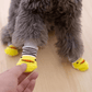 Dog Socks Yellow Striped Non Slip Paw Protectors for Pets