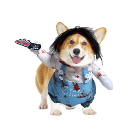 Chucky Costume for Cat and Dog Halloween Pet Outfit