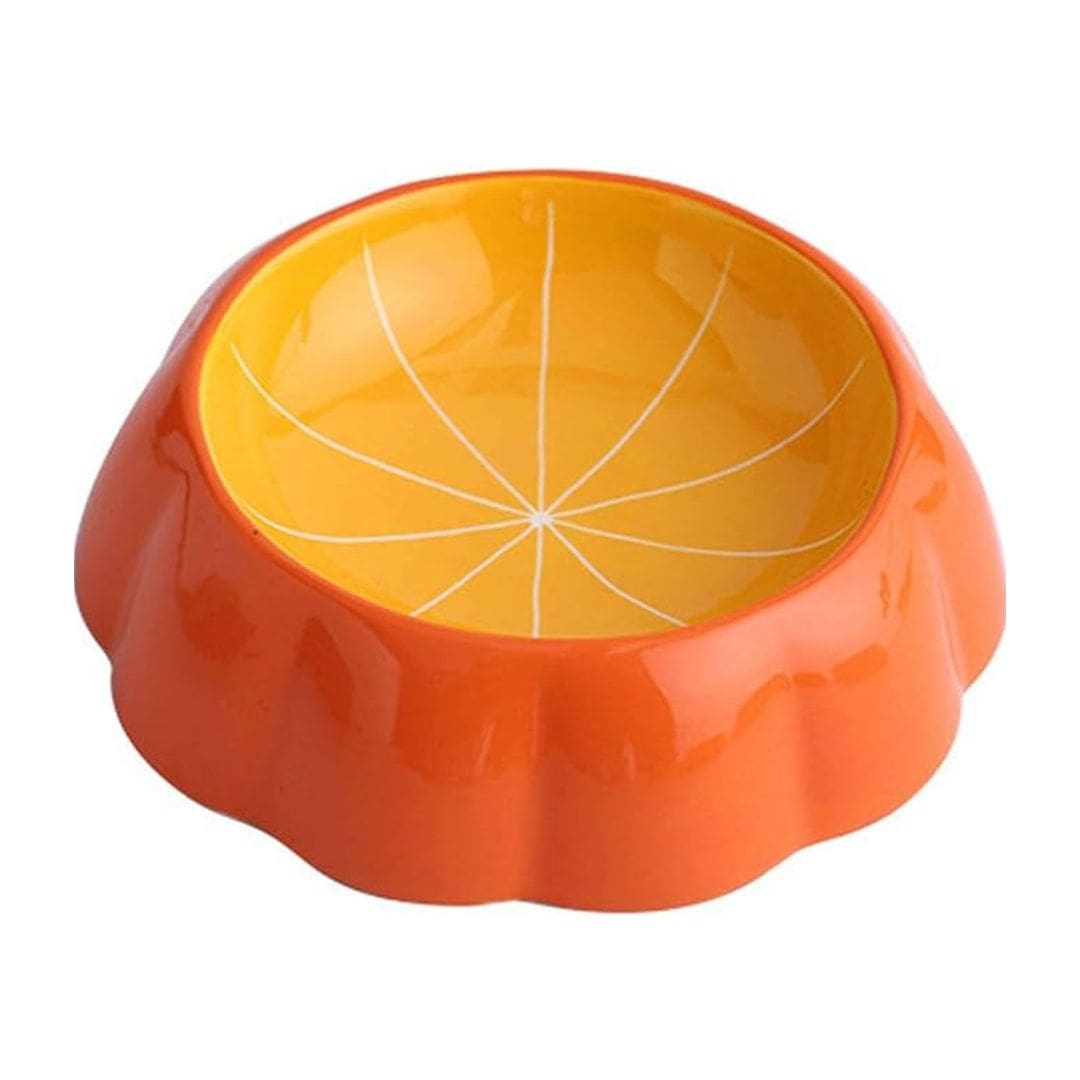 Small Ceramic Dog and Cat Bowl Fruit Edition Premium Pet Feeding Dish