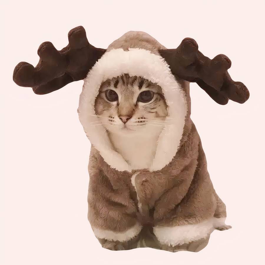 Fleece Cat Costume Cozy Pet Outfit Warm Cat Clothes