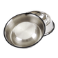 Stainless Steel Dog Bowl Pet Food Water Dish Durable Non Slip Pet Bowl