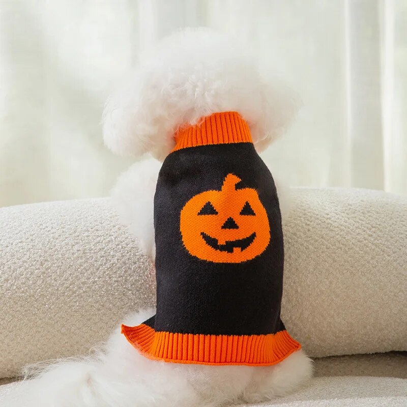 Halloween Sweater for Dogs and Cats Pet Costume Cozy Fall Apparel