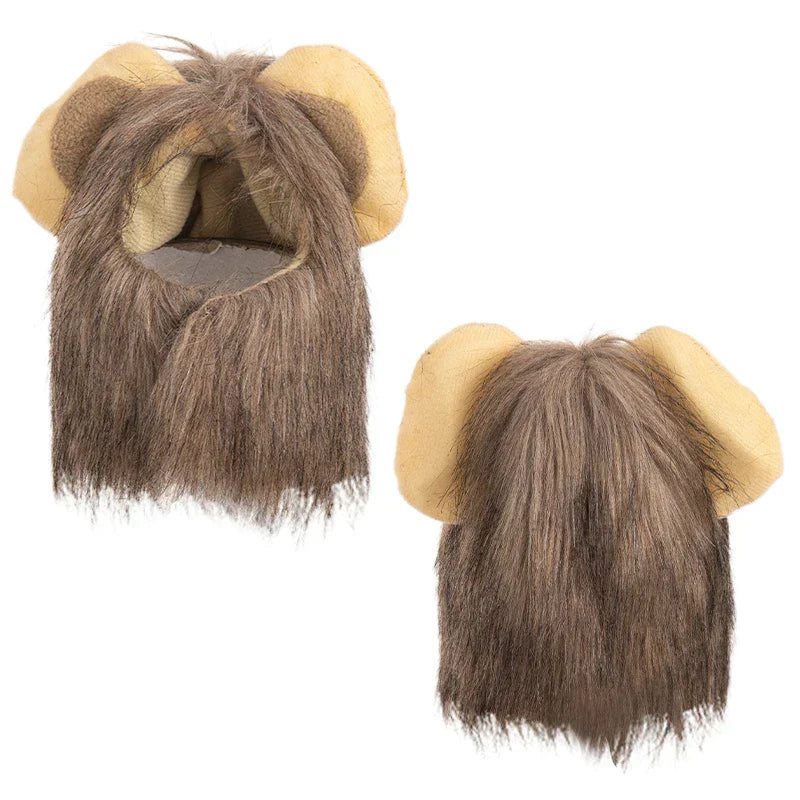Cat Costume Lion Mane Wig for Cats Pet Dress Up