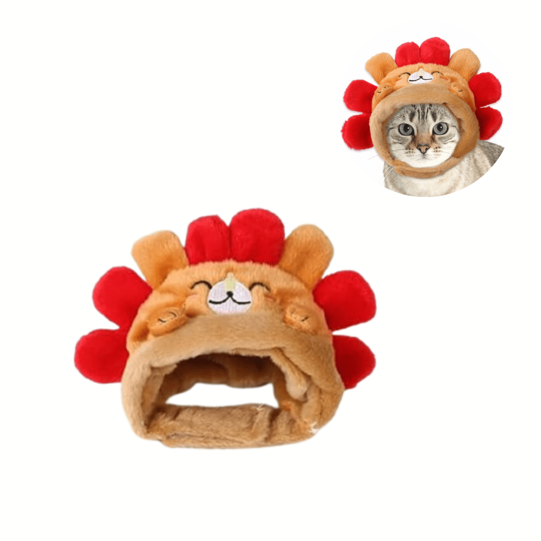 Cat Head Costume Pet Hat Halloween Accessory for Cats
