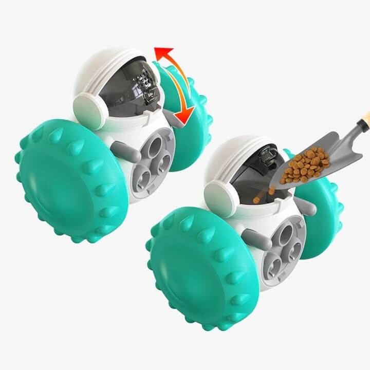 Astronaut Cat Food Dispenser Toy Interactive Treat Feeder for Cats and Dogs