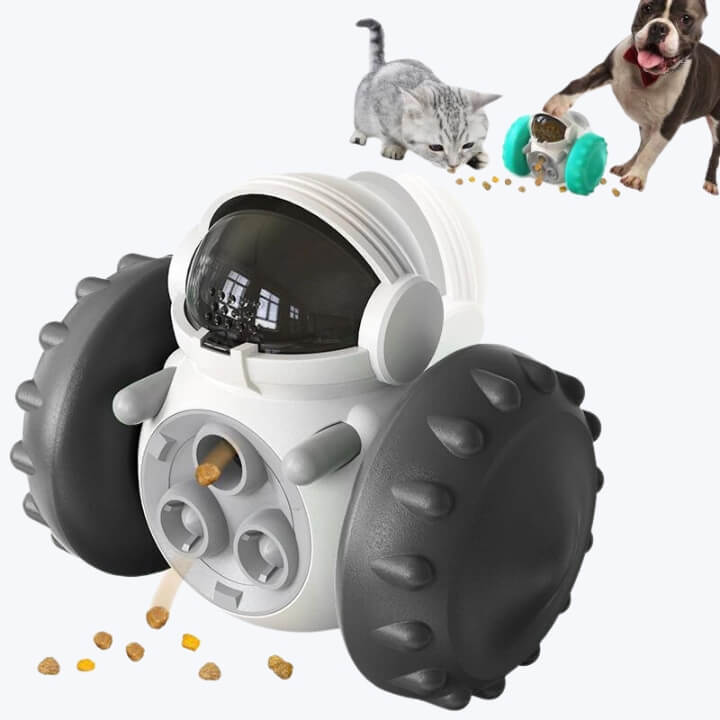 Astronaut Cat Food Dispenser Toy Interactive Treat Feeder for Cats and Dogs