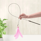 Cat Fishing Rod Toy with Suction Cup Interactive Cat Wand Teaser