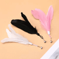 Cat Fishing Rod Toy with Suction Cup Interactive Cat Wand Teaser