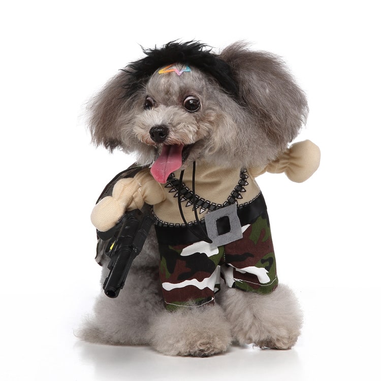 Military Costume for Cats and Dogs Pet Camouflage Outfit