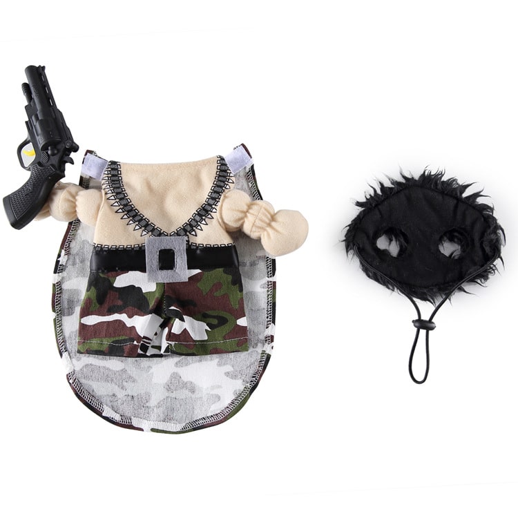 Military Costume for Cats and Dogs Pet Camouflage Outfit